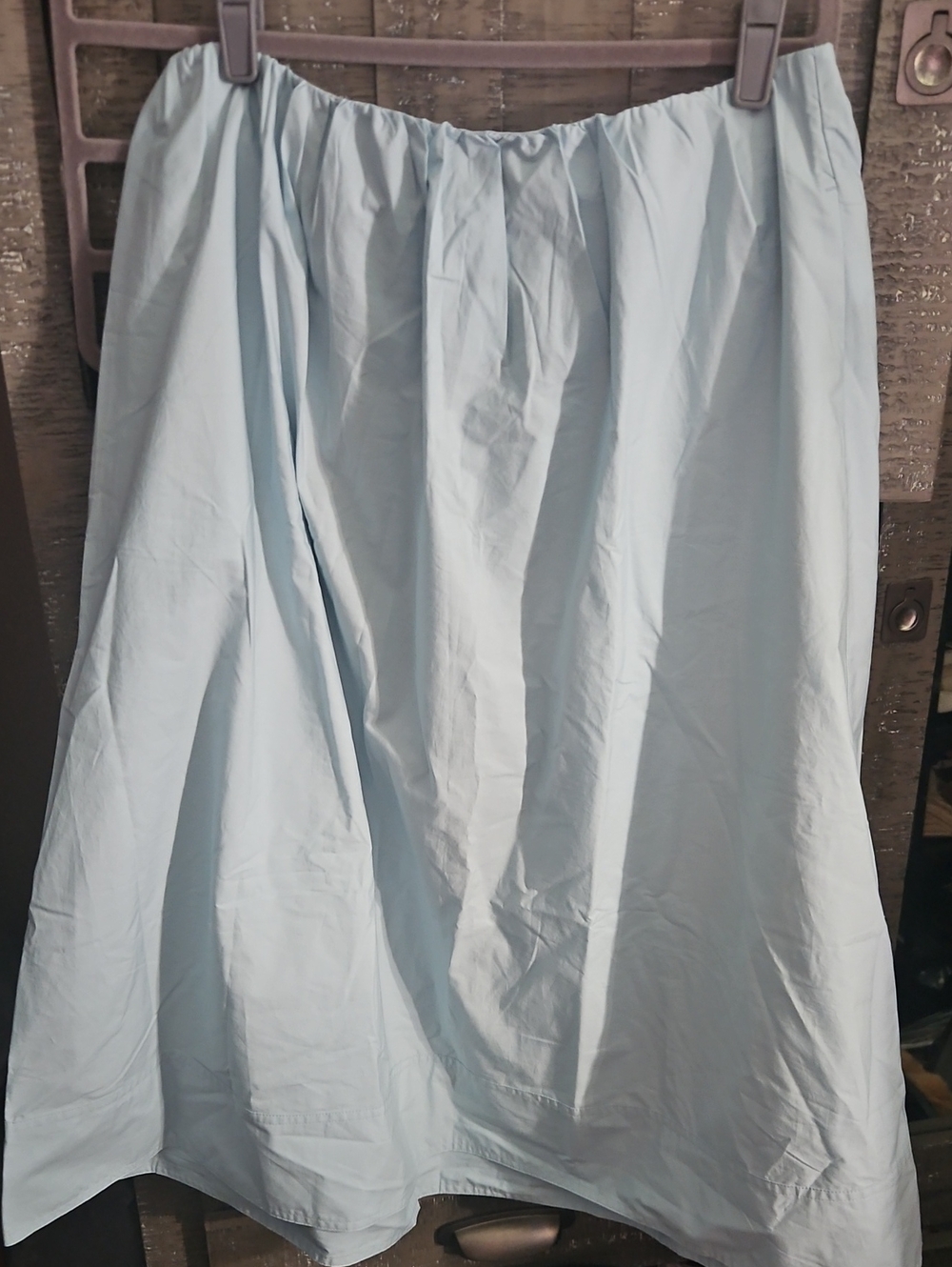 J.CREW Light Blue Women's Full Skirt with Pockets 100% Cotton